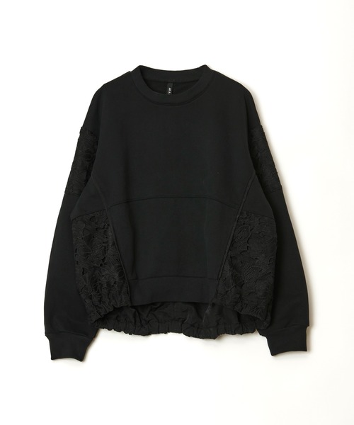 AULA AILA（アウラアイラ）の「レースレイヤードプルオーバー（スウェット・レディース・オフホワイト/ブラック/ミント・0）」の20枚目の写真