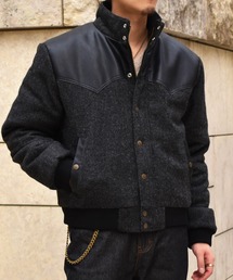 Noen（ノエン）の「レザーヨーク中綿ツイードジャケット（ダウンジャケット/コート）」