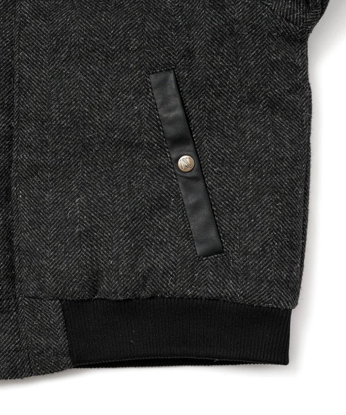 Noen（ノエン）の「レザーヨーク中綿ツイードジャケット（ダウン