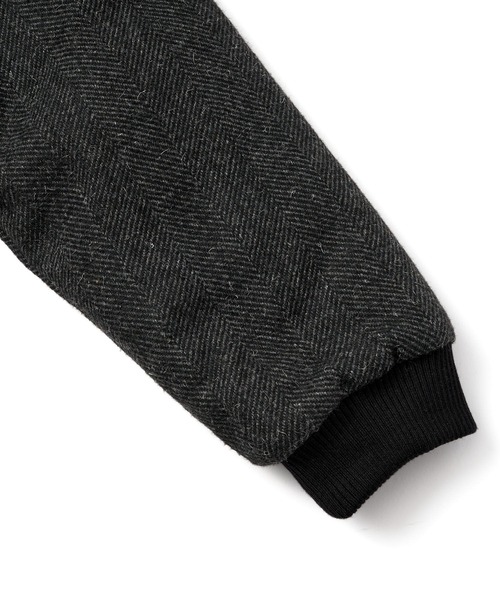 Noen（ノエン）の「レザーヨーク中綿ツイードジャケット（ダウンジャケット/コート・メンズ・ブラウン/ブラック・LARGE/MEDIUM）」の10枚目の写真