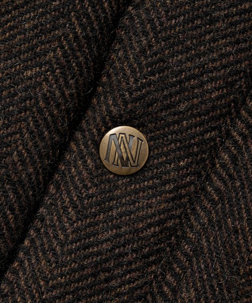 Noen（ノエン）の「レザーヨーク中綿ツイードジャケット（ダウン