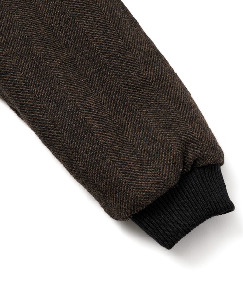 Noen（ノエン）の「レザーヨーク中綿ツイードジャケット（ダウン