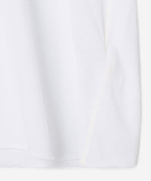 UNFIL（アンフィル）の「UNFIL | コットンシアージャージー ハイネック長袖Tシャツ WOMEN（Tシャツ/カットソー・レディース・オフホワイト/ダークブラウン/ピンク・1）」の7枚目の写真