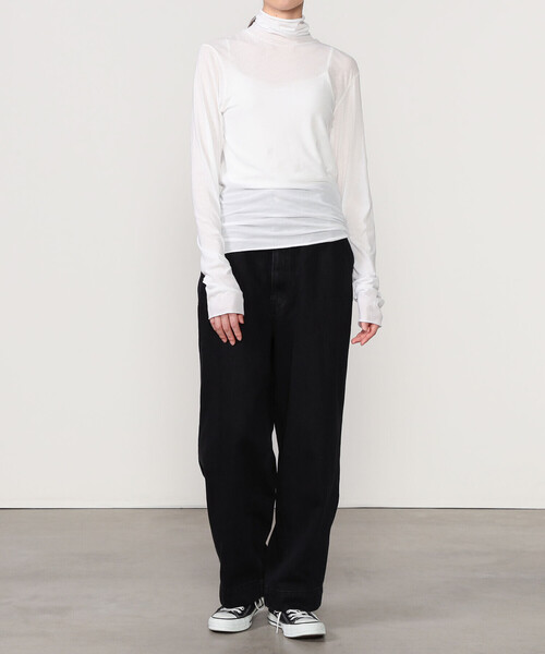 新品 unfil アンフィル コットンジャージー 長袖Tシャツ グリーン UNFIL（アンフィル）の「unfil | コットンジャージー シアー長袖