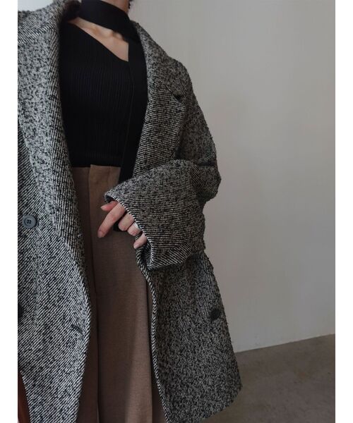 LAGUNAMOON(ラグナムーン)の「ボウタイアシンメトリーネックニットプルオーバー(ニット/セーター・レディース・ブラック/グレー/ブルー/ベージュ/ブラウン・FREE)」の16枚目の写真