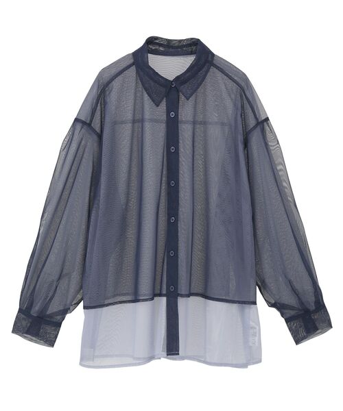 AMERICAN HOLIC(アメリカンホリック)の「シアーレイヤード配色シャツ(シャツ/ブラウス・レディース・ブラウン/ネイビー・L/M)」の19枚目の写真