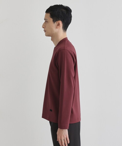 TAKEO KIKUCHI（タケオキクチ）の「【尾州織】ブリスタ Vネック カットソー（Tシャツ/カットソー・メンズ・ネイビー/ボルドー/ホワイト・01/02/03/04）」の6枚目の写真
