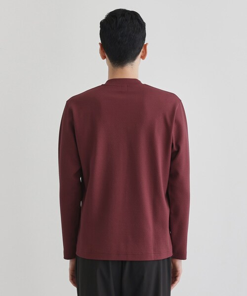 TAKEO KIKUCHI（タケオキクチ）の「【尾州織】ブリスタ Vネック カットソー（Tシャツ/カットソー・メンズ・ネイビー/ボルドー/ホワイト・01/02/03/04）」の7枚目の写真