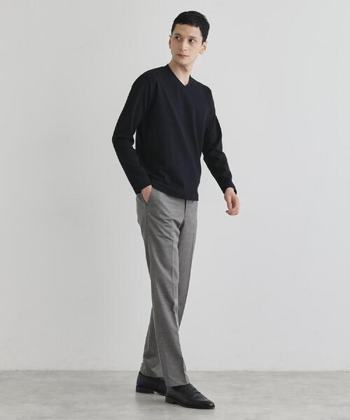 TAKEO KIKUCHI（タケオキクチ）の「【尾州織】ブリスタ Vネック カットソー（Tシャツ/カットソー・メンズ・ネイビー/ボルドー/ホワイト・01/02/03/04）」の21枚目の写真