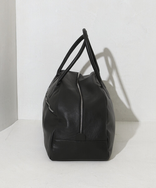 Firsthand（ファーストハンド）の「Firsthand/ファーストハンド Big Leather Boston bag / レザーボストンバッグ / 牛革 / 撥水レザー / A4収納可能（ボストンバッグ・メンズ・ブラック・ONE SIZE）」の6枚目の写真