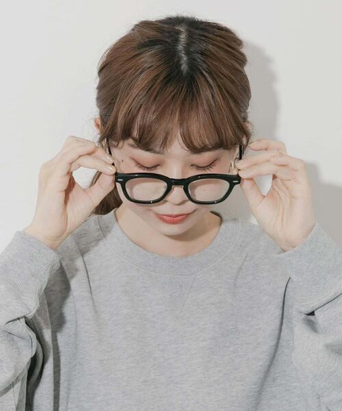 SMELLY（スメリー）の「ウェリントンダテメガネ（メガネ・レディース・ブラウン系その他/ブラック・-）」の5枚目の写真