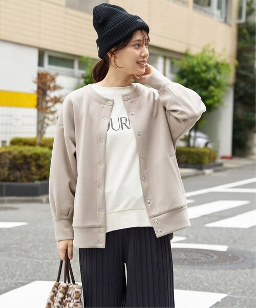 ikka(イッカ)の「【洗濯機で洗える】GOKU楽ダンボールカーディガン(カーディガン/ボレロ・レディース・ブラック/ベージュ/ブルー/モカ・M/L/S)」の11枚目の写真