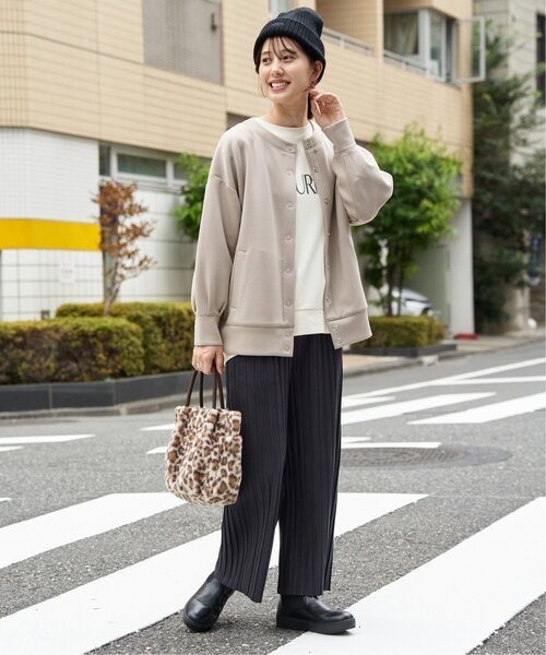 ikka(イッカ)の「【洗濯機で洗える】GOKU楽ダンボールカーディガン(カーディガン/ボレロ・レディース・ブラック/ベージュ/ブルー/モカ・M/L/S)」の14枚目の写真