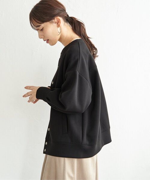 ikka(イッカ)の「【洗濯機で洗える】GOKU楽ダンボールカーディガン(カーディガン/ボレロ・レディース・ブラック/ベージュ/ブルー/モカ・M/L/S)」の21枚目の写真