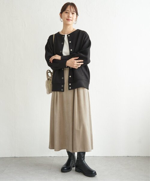 ikka(イッカ)の「【洗濯機で洗える】GOKU楽ダンボールカーディガン(カーディガン/ボレロ・レディース・ブラック/ベージュ/ブルー/モカ・M/L/S)」の22枚目の写真