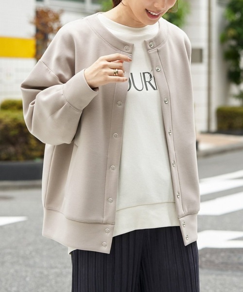 ikka(イッカ)の「【洗濯機で洗える】GOKU楽ダンボールカーディガン(カーディガン/ボレロ・レディース・ブラック/ベージュ/ブルー/モカ・M/L/S)」の3枚目の写真