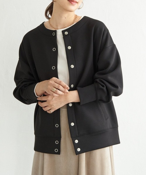 ikka(イッカ)の「【洗濯機で洗える】GOKU楽ダンボールカーディガン(カーディガン/ボレロ・レディース・ブラック/ベージュ/ブルー/モカ・M/L/S)」の1枚目の写真