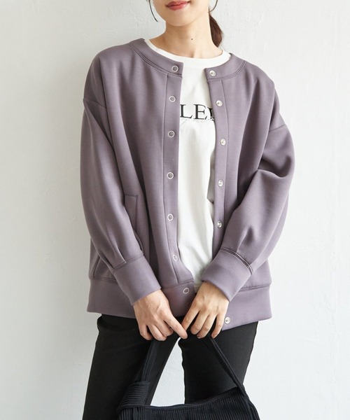 ikka(イッカ)の「【洗濯機で洗える】GOKU楽ダンボールカーディガン(カーディガン/ボレロ・レディース・ブラック/ベージュ/ブルー/モカ・M/L/S)」の2枚目の写真