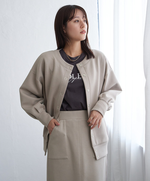 ikka(イッカ)の「【洗濯機で洗える】GOKU楽ダンボールカーディガン(カーディガン/ボレロ・レディース・ブラック/ベージュ/ブルー/モカ・M/L/S)」の8枚目の写真