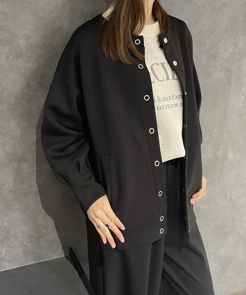 ikka(イッカ)の「【洗濯機で洗える】GOKU楽ダンボールカーディガン(カーディガン/ボレロ・レディース・ブラック/ベージュ/ブルー/モカ・M/L/S)」の6枚目の写真