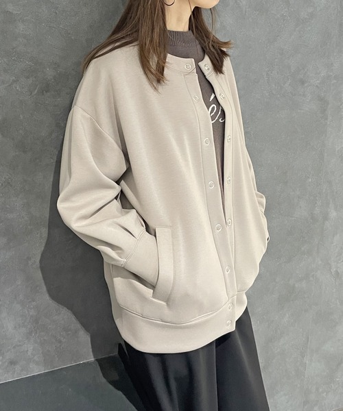 ikka(イッカ)の「【洗濯機で洗える】GOKU楽ダンボールカーディガン(カーディガン/ボレロ・レディース・ブラック/ベージュ/ブルー/モカ・M/L/S)」の7枚目の写真