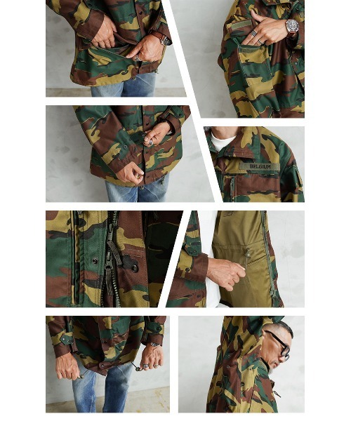 MILITARY(ミリタリー)の「実物 新品 デッドストック ベルギー軍 M-90 ジグソーカモ フィールド ジャケット(ミリタリージャケット・メンズ・カモフラージュ・L/S)」の9枚目の写真