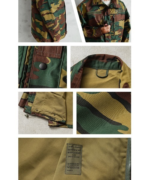 MILITARY(ミリタリー)の「実物 新品 デッドストック ベルギー軍 M-90 ジグソーカモ フィールド ジャケット(ミリタリージャケット・メンズ・カモフラージュ・L/S)」の10枚目の写真