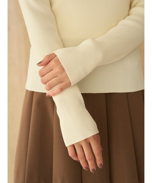 ハーフジップポロニットプルオーバー（ニット/セーター）｜SNIDEL