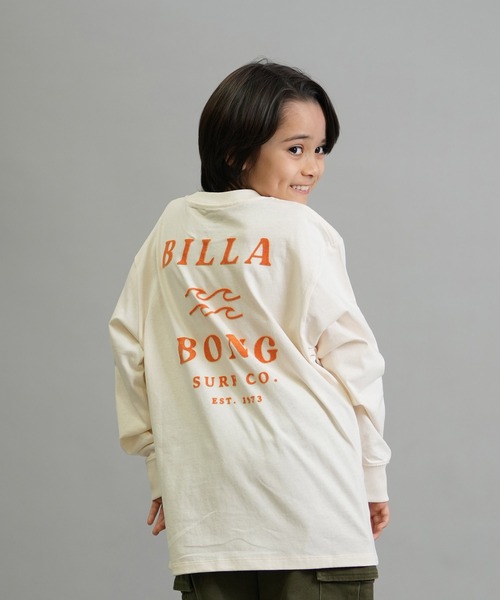 BILLABONG（ビラボン）の「BILLABONG/ビラボン 長袖 Tシャツ ロンT キッズ ロゴ バックプリント 親子コーデ ONE TIME BF016-050（Tシャツ/カットソー・キッズ・クリーム/ブラック・160cm/150cm/140cm）」の2枚目の写真
