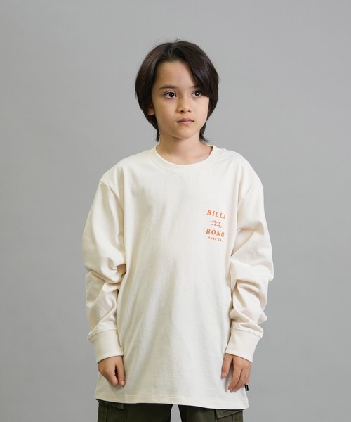 BILLABONG（ビラボン）の「BILLABONG/ビラボン 長袖 Tシャツ ロンT キッズ ロゴ バックプリント 親子コーデ ONE TIME BF016-050（Tシャツ/カットソー・キッズ・クリーム/ブラック・160cm/150cm/140cm）」の17枚目の写真