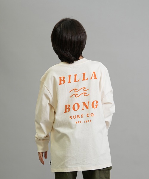 BILLABONG（ビラボン）の「BILLABONG/ビラボン 長袖 Tシャツ ロンT キッズ ロゴ バックプリント 親子コーデ ONE TIME BF016-050（Tシャツ/カットソー・キッズ・クリーム/ブラック・160cm/150cm/140cm）」の4枚目の写真