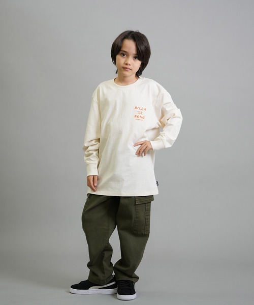 BILLABONG（ビラボン）の「BILLABONG/ビラボン 長袖 Tシャツ ロンT キッズ ロゴ バックプリント 親子コーデ ONE TIME BF016-050（Tシャツ/カットソー・キッズ・クリーム/ブラック・160cm/150cm/140cm）」の5枚目の写真