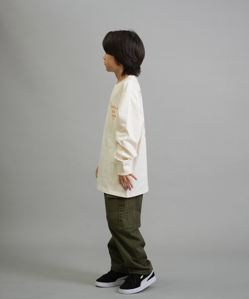 BILLABONG（ビラボン）の「BILLABONG/ビラボン 長袖 Tシャツ ロンT キッズ ロゴ バックプリント 親子コーデ ONE TIME BF016-050（Tシャツ/カットソー・キッズ・クリーム/ブラック・160cm/150cm/140cm）」の6枚目の写真