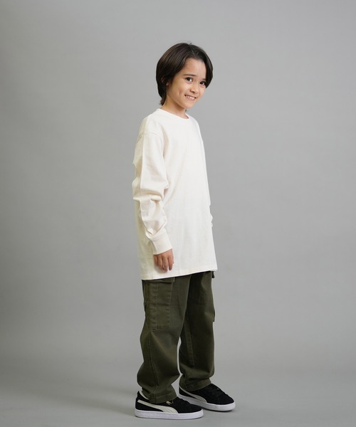 BILLABONG（ビラボン）の「BILLABONG/ビラボン 長袖 Tシャツ ロンT キッズ ロゴ バックプリント 親子コーデ ONE TIME BF016-050（Tシャツ/カットソー・キッズ・クリーム/ブラック・160cm/150cm/140cm）」の8枚目の写真