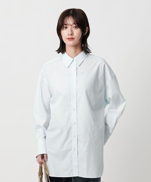 BEAUTY&YOUTH UNITED ARROWS(ビューティーアンドユースユナイテッドアローズ)の「コットンブロード レギュラーカラーシャツ(シャツ/ブラウス・レディース・ホワイト/ライトブルー・FREE)」の1枚目の写真