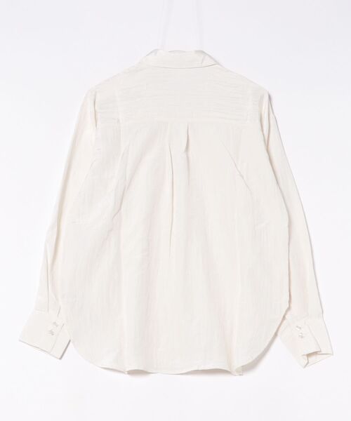STYLEBLOCK（スタイルブロック）の「ワッシャーポプリンラウンドヘムシャツ（シャツ/ブラウス・レディース・ライトベージュ/オフホワイト/グレイッシュベージュ・M）」の4枚目の写真