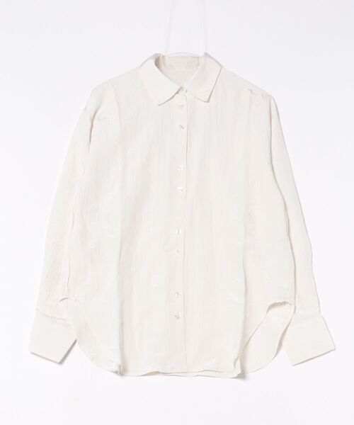 STYLEBLOCK（スタイルブロック）の「ワッシャーポプリンラウンドヘムシャツ（シャツ/ブラウス・レディース・ライトベージュ/オフホワイト/グレイッシュベージュ・M）」の5枚目の写真