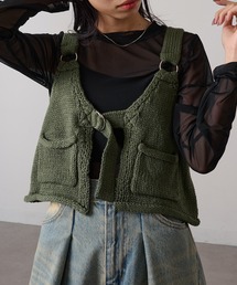 MAGASIN DE MODE Onjna（マガジンデモードオンジェナ ）の「【MAGASIN DE MODE Onjna】ニットビスチェ Y2K 韓国 trc（その他トップス）」