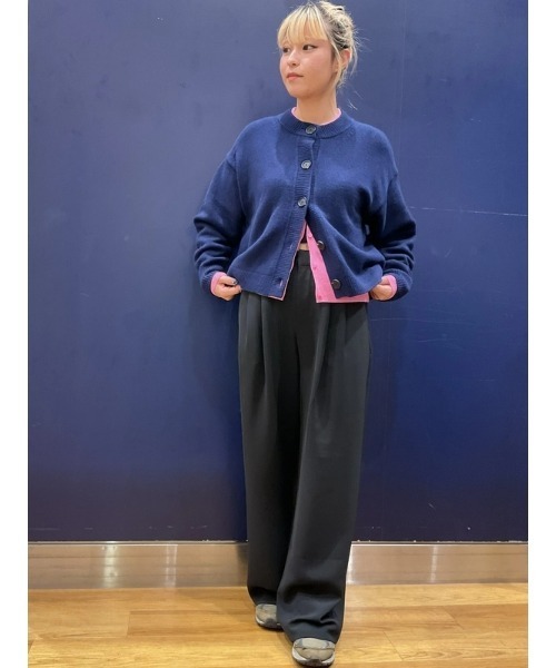 レディース☆ GAP ダークブルー×シルバー 長袖ニット Sサイズ セール】Cashsoft カシミヤタッチ オーバーサイズ チャンキー