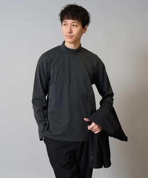 a.v.v | ポンチモックネックカットソー【イージーケア/毛玉になりにくい/速乾/洗濯機で洗える】(Tシャツ/カットソー)