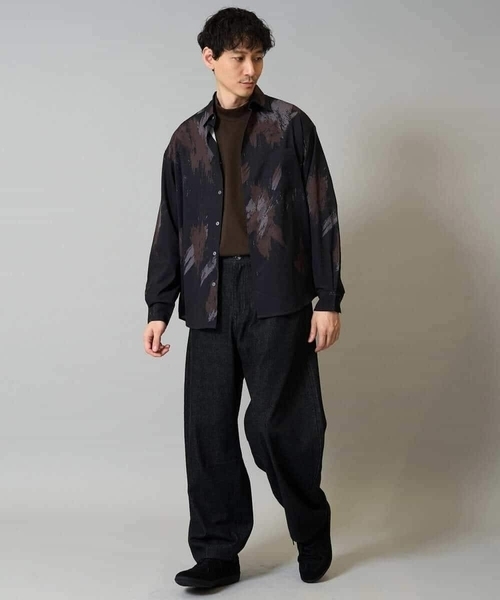 a.v.v(アーヴェヴェ)の「ポンチモックネックカットソー【イージーケア/毛玉になりにくい/速乾/洗濯機で洗える】(Tシャツ/カットソー・メンズ・ホワイト/ブラウン/ブラック/グレー・44/46/48/50/52)」の9枚目の写真