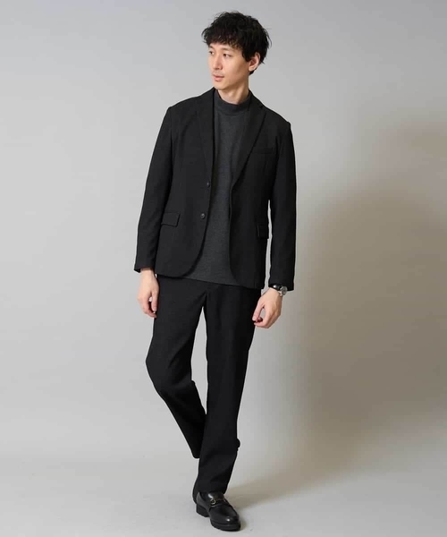 a.v.v（アーヴェヴェ）の「ポンチモックネックカットソー【イージーケア/毛玉になりにくい/速乾/洗濯機で洗える】（Tシャツ/カットソー・メンズ・ホワイト/ブラウン/ブラック/グレー・44/46/48/50/52）」の9枚目の写真