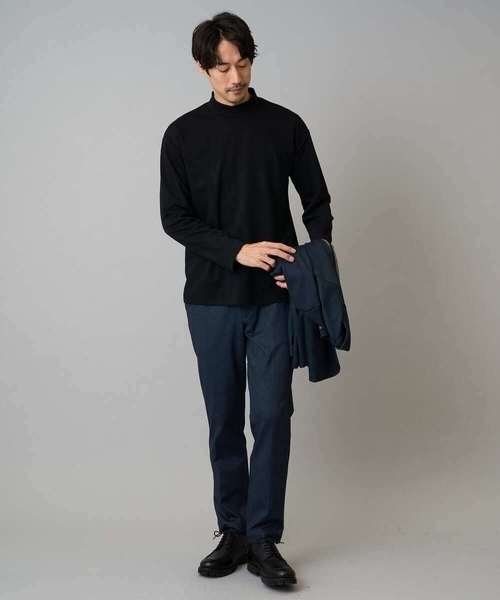 a.v.v（アーヴェヴェ）の「ポンチモックネックカットソー【イージーケア/毛玉になりにくい/速乾/洗濯機で洗える】（Tシャツ/カットソー・メンズ・ホワイト/ブラウン/ブラック/グレー・44/46/48/50/52）」の10枚目の写真