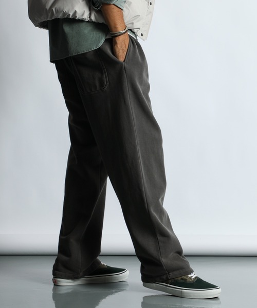 PIGMENT-DYE SWEAT WIDE PANTS：ピグメント加工 スウェットワイド