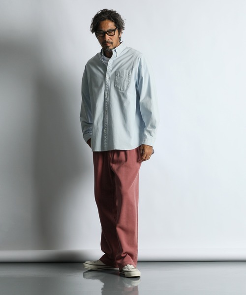 PIGMENT-DYE SWEAT WIDE PANTS：ピグメント加工 スウェットワイド