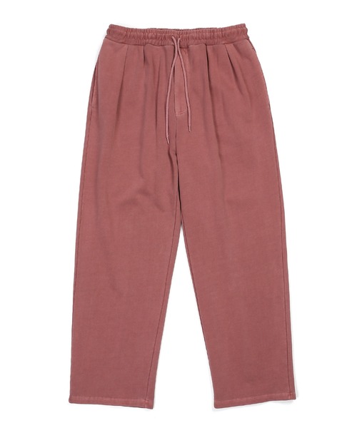 The DUFFER of ST.GEORGE（ザダファーオブセントジョージ）の「PIGMENT-DYE SWEAT WIDE PANTS：ピグメント加工 スウェットワイドパンツ バギーパンツ（スウェットパンツ・メンズ・ベージュ/チャコールグレー/ボルドー・X-LARGE/LARGE/MEDIUM/SMALL）」の11枚目の写真