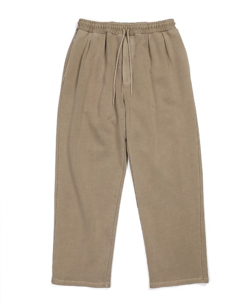 The DUFFER of ST.GEORGE（ザダファーオブセントジョージ）の「PIGMENT-DYE SWEAT WIDE PANTS：ピグメント加工 スウェットワイドパンツ バギーパンツ（スウェットパンツ・メンズ・ベージュ/チャコールグレー/ボルドー・X-LARGE/LARGE/MEDIUM/SMALL）」の10枚目の写真