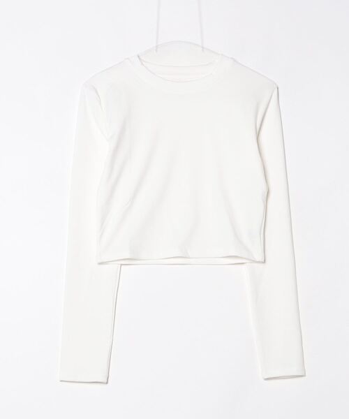 Dream garden(ドリームガーデン)の「クロップド 長袖 ロングTシャツ(Tシャツ/カットソー・レディース・ホワイト/ブラウン/グレー/ブラック・FREE)」の12枚目の写真