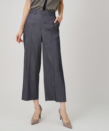 【手洗い可/日本製】きれいめデニム風パンツ