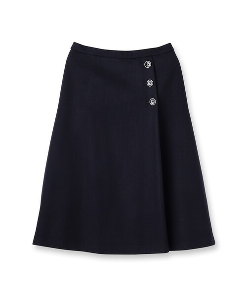 UNTITLED（アンタイトル）の「【ウール100%/後ろウエストゴム】ミルドスムースフレアスカート（スカート・レディース・ブラック/アイボリー/ネイビー/サンドベージュ・03/02/01/00/04/42/44/46/48/50）」の5枚目の写真